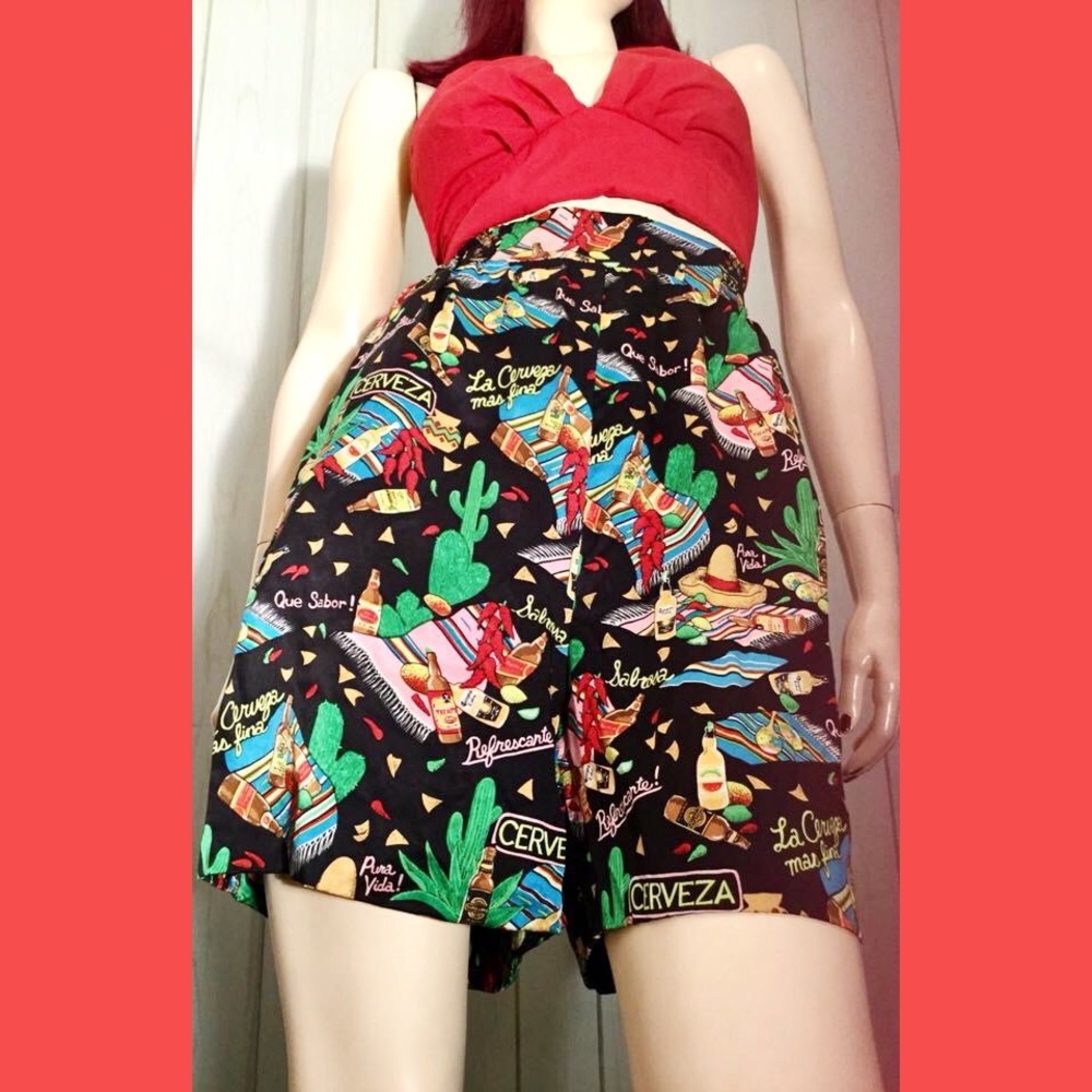 Vintage 90s Nicole Miller Limited Edition BEER Shorts wow!